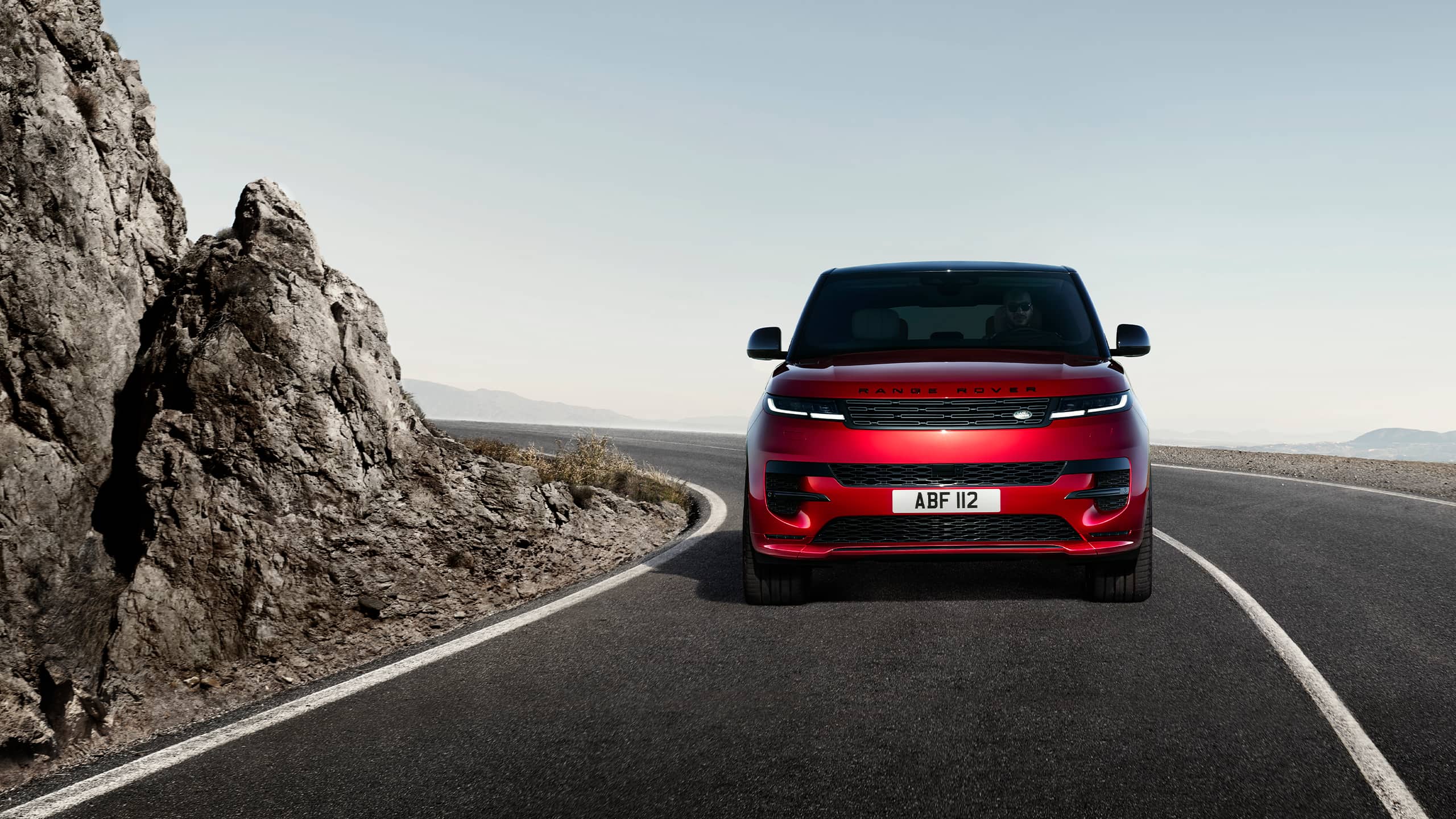 Front view of the range rover