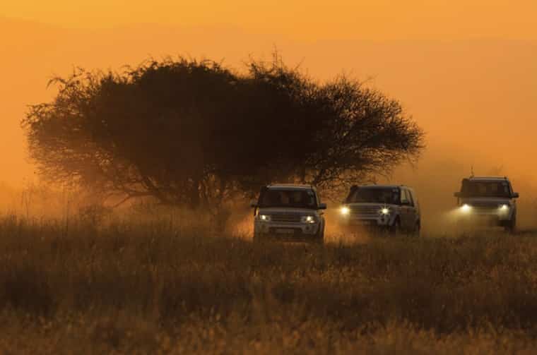 Range Rover driving in Africa 
